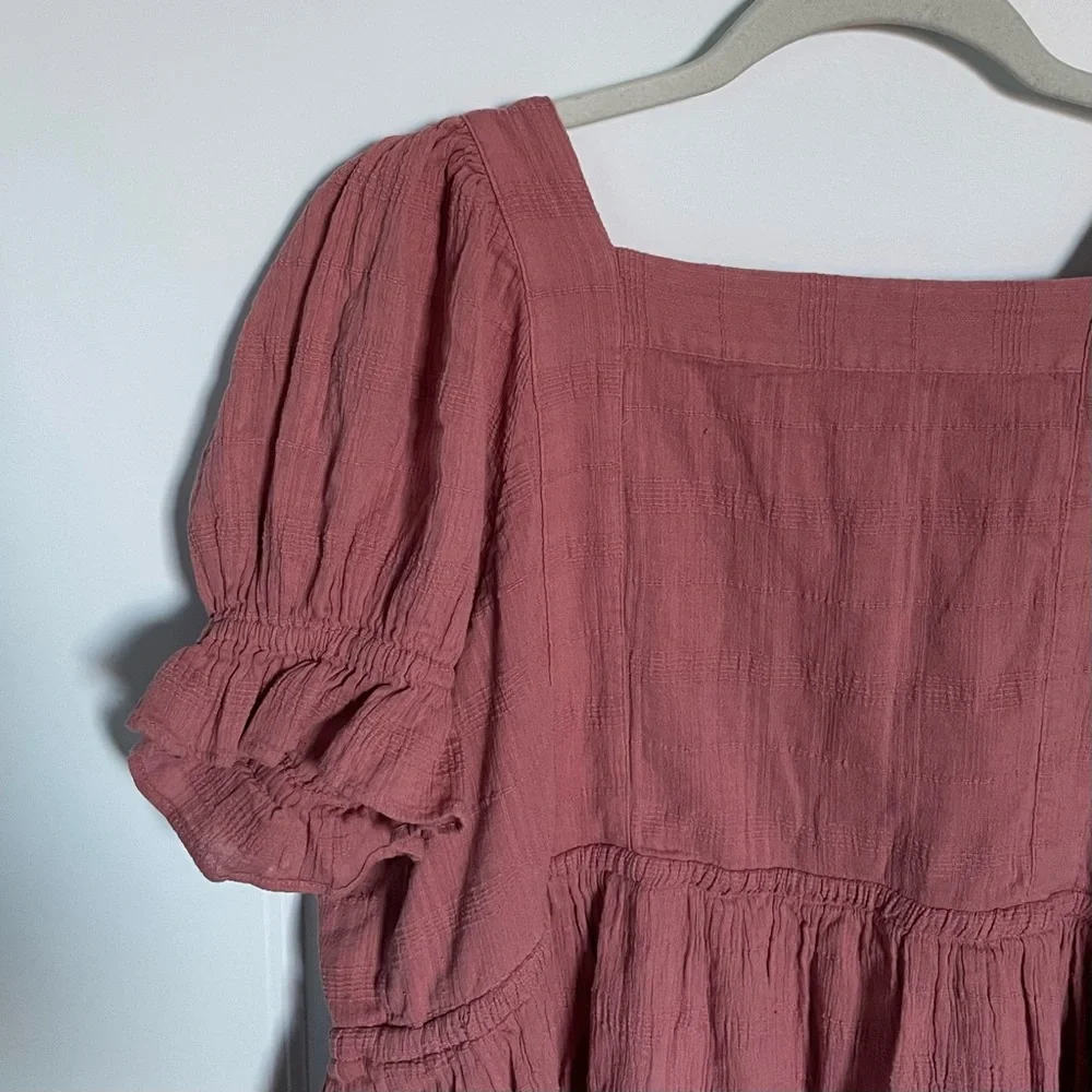 Madewell Mauve Pink Puff-Sleeve Mini Dress - Picture 10 of 16